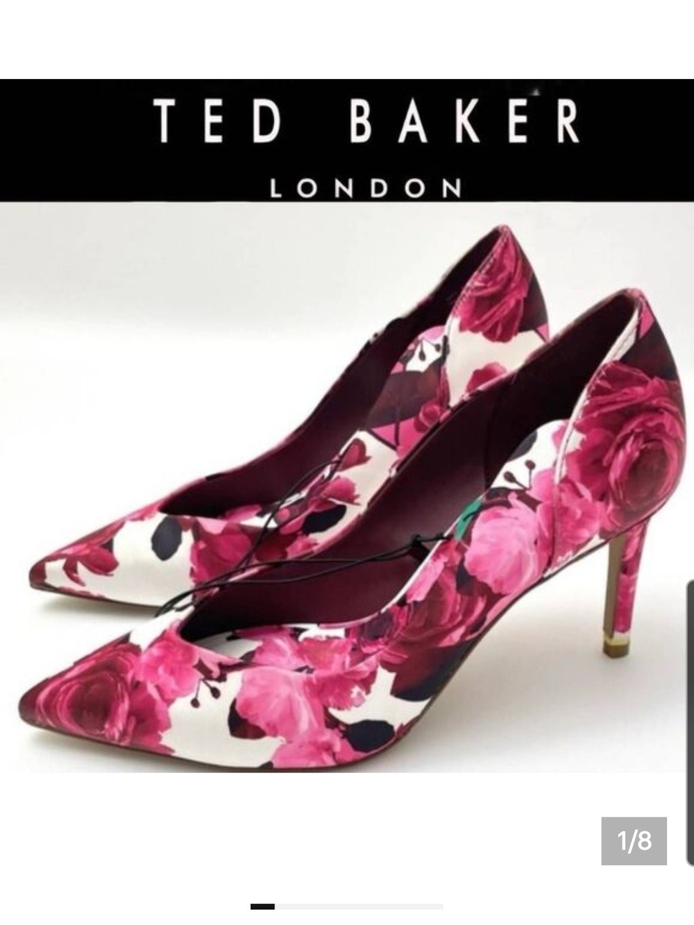 Ted Baker Pink Floral Pointed-Toe Pumps